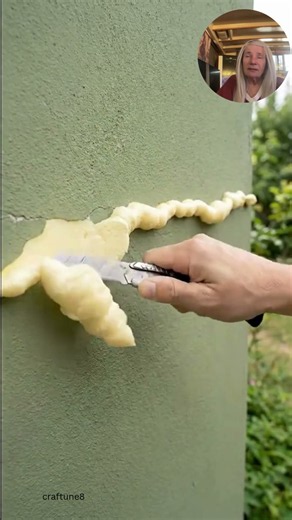 Quick Outdoor Crack Repair #construction #diy