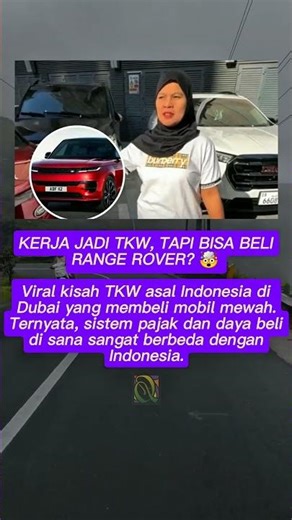 TKW di Dubai Bisa Beli Range Rover, Ini Penjelasannya