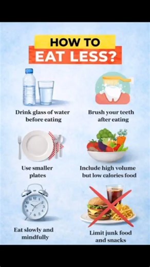 How to eat less ? fitness healthy tips 💪💪#fitness