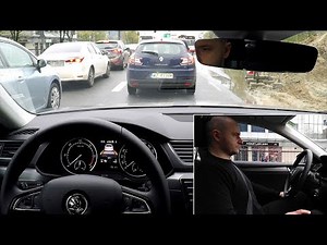 Traffic Jam Assist in Skoda Superb - real life test :: [1001cars]