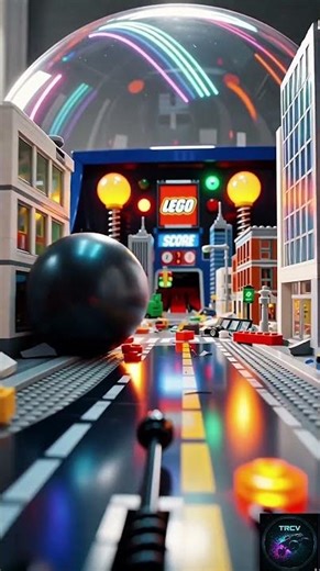 SMASH! GIANT LEGO Pinball Ball Crushing The City! 🔴 #lego #giant