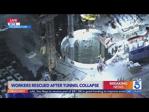 31 workers rescued from collpased tunnel in L.A.