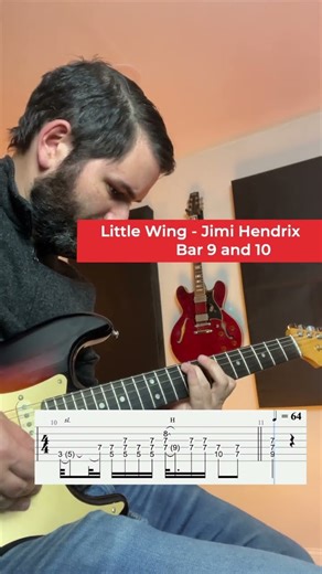 Little Wing Intro – Bar 9 (Hendrix Guitar Tutorial) #shorts #guitar