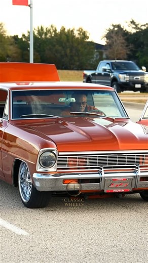 Small body. Big V8 attitude. This Nova SS proved you don’t need size to dominate the street 🔥 Would you keep it classic… or build it wild? 👇 This content with generated by AI #NovaSS #ChevyNova #ClassicMuscle #AmericanMuscle #OldSchoolCool #MuscleCarLove #CarReels #VintageVibes #ClassicCars #MuscleCarNation | Classic Wheels Daily