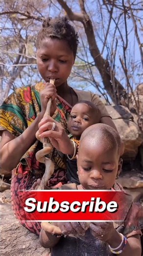 The daily life and diet of the Hadzabe tribe 🥘🌍 #shortsfeed