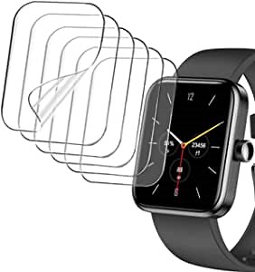 Screen Protector Compatible with TOZO S2 Mini 40mm 1.5inch and Gydom ID207mini 1.5 inches smartwatch, 6-Pack, Soft TPU, Bubble Self-healing