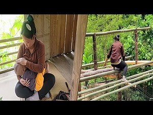 Single Mom BUILDS Bamboo House ALONE (Deserted Forest to Dream Home)