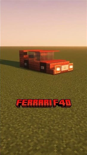 Ferrari F40 Tutorial! Follow for DAILY Minecraft Content! #minecraft #ahorts #ideas