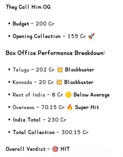 they call him OG movie box office collection breakdown.