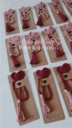 marca páginas coração ❤️ #crochet