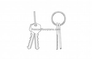 House Keys - Free CAD Drawings