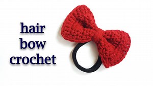 How to Crochet Hair Bow Tie | Hair Bow Crochet Tutorial for Beginners