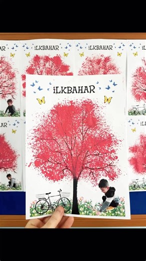 Bulaşık teli ile baskı çalışması #ilkbahar#instagram#okuloncesietkinlik#keşfetbeniöneçıkar#keşfet