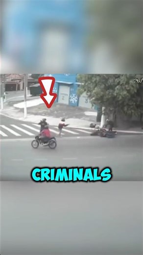Instant Karma: Robbers Try to Steal Biker's Motorcycle, Get Shot Instead #shorts