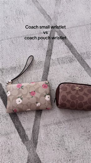 Coach small wristlet vs pouch wristlet. Since i carry a tide to go pen and scissor, i prefer wristlet. #coach #coachwristlet #coachpouch #wristlet #wimb #whatsinmybag #comparison #coachbag