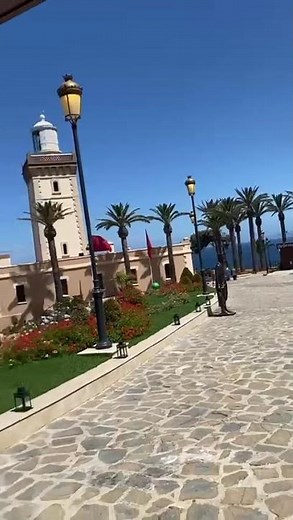 Cap Spartel Lighthouse and gardens in Tangier in Morocco
