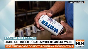 Budweiser is sending truckloads of cans full of... WATER to help Louisiana Flood victims. You "CAN" help too: CNN.com/Impact | Jennifer Westhoven
