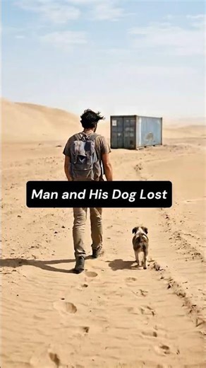 A Man and His Dog Find a Hidden Container in the Desert with a Helicopter Inside #shorts #desert #ai