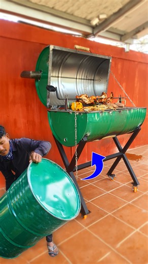 Used Barrel Upcycle to Stove, BBQ Grill DIY ♻✅ | Random Crafts