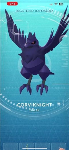Pokémon Go - Corvisquire #0822 + Corviknight #0823