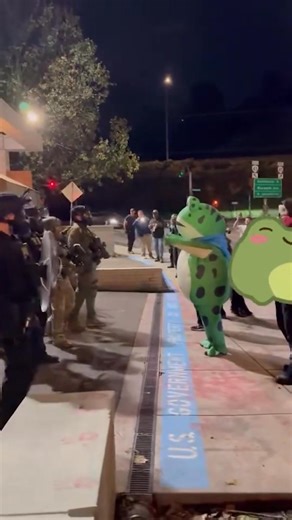 The Portland anti-ICE protester seen wearing an inflatable frog suit has claimed to be harmlessly protesting “with humor”. But now, a new report has revealed that the person under the costume is a self-described “proud ANTIFA terrorist.” | New York Post