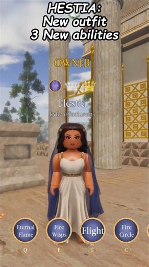 HESTIA NEW OUTFIT AND 3 ABILITIES REVEAL IN OLYMPUS | ROBLOX | discord.gg/olympusrblx #olympusroblox