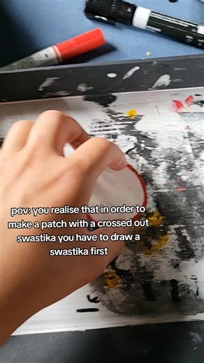 Creating a Patch with a Crossed-Out Swastika