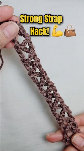 Strong Crochet Bag Strap Hack! 💪👜 | No More Stretchy Straps! #shorts