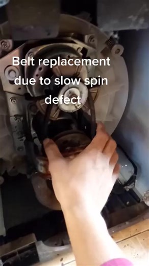 Belt Replacement due to slow spin defect. #washingmachine #handyman #repair | Timing Belt Replacements