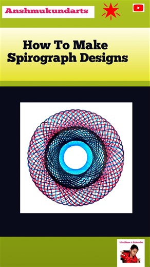 How To Make Spirograph Designs || Spirograph Design Kaise kare Pen Se39😍 #shorts #ytshorts