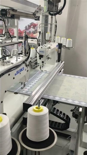 Automatic pillowcase overlocking machine,pillowcover sewing machine#pillow #pillowcover #pillowcase