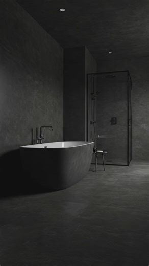 Meoded Paint & Plaster on Instagram: "‘Cover the past. Reveal the future’ - Concretta Microcement Tile transformation in seconds - no demo, just design. What do you think? #microcemento #microcement #cement #concretta"