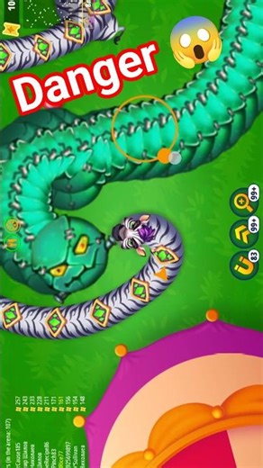 🔥 🔥 BIGGEST GREEN SNAKE VS MY ZEBRA 🦓 SNAKE 🐍 BATTLE IN WORMSZONE SNAKE GAME 😱😱