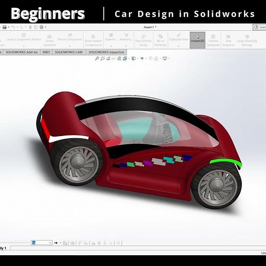 Car design in Solidworks| How to design a car in Solidworks #solidworks #automobile #shorts