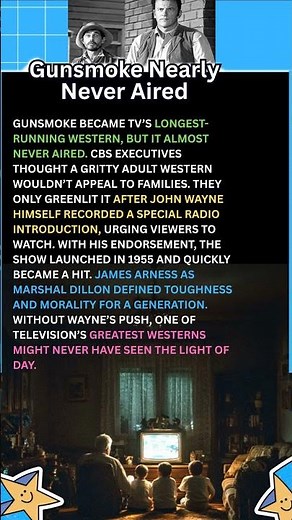 Gunsmoke Nearly Never Aired #Gunsmoke #ClassicTV #50sTV
