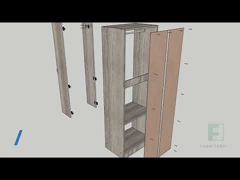 [FF] 2-Door Wardrobe Assembly Manual