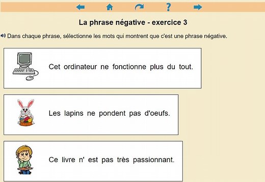 La phrase négative | Clic ! Ma Classe