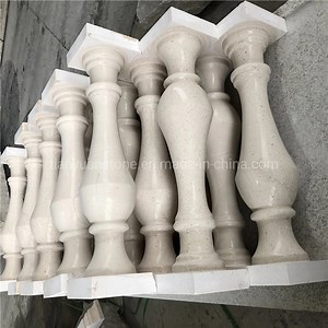[Hot Item] Natural Stone White Marble Balusters with Handrail and Plinth