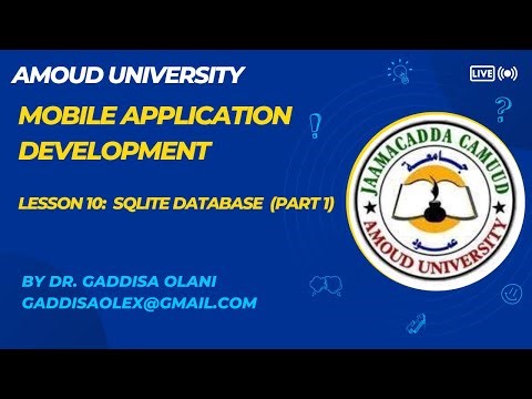 Lesson 10 part 1( SQLITE Database)