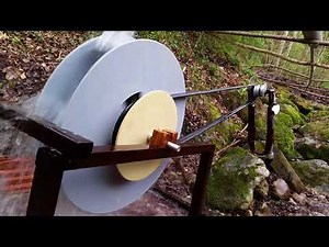Homemade Water Wheel #2 - Producing electricity