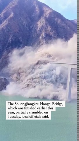 Video Shows the Moment Part of a New Bridge in China Fell