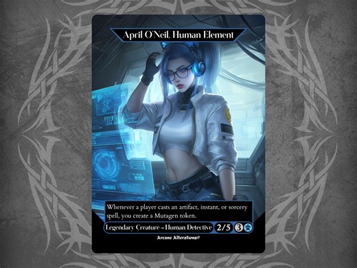 April O'neil, Human Element - Proxy Full Art Custom Card - Etsy UK