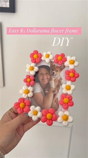 How to DIY puffy Flowers frame 🌸🌸🌸