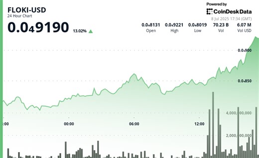 FLOKI Explodes 12% on Massive Volume, Potentially Signalling Bullish Momentum
