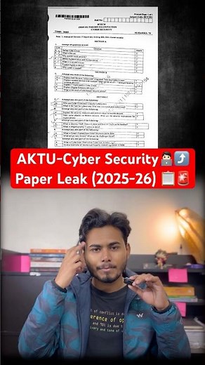 Cyber Security One Shot 🫡| AKTU PYQ + Most Important Questions 📋