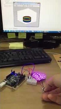 FSR (Force Sensitive Resistor) + WS2812b + matlab visualization