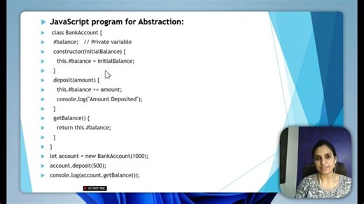 Abstraction - JavaScript | Sailaja Chundru