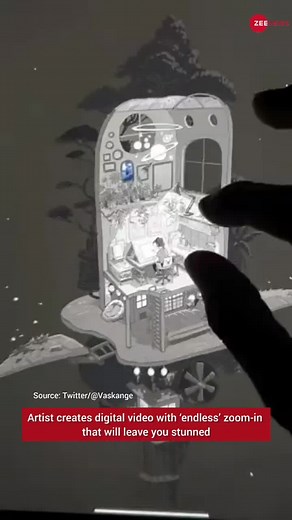 249K views · 1.2K reactions | Artist creates digital video with infinite zoom that will leave you stunned- Watch #viralvideo | Zee News English | Facebook