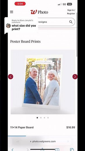 Janylet heres the poster boards you want! The 16x20 paper board from Walgreens! Make sure to use the