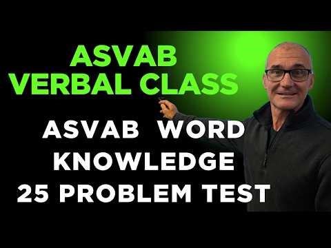 ASVAB Word Knowledge 25 Problem Practice Test #asvab 